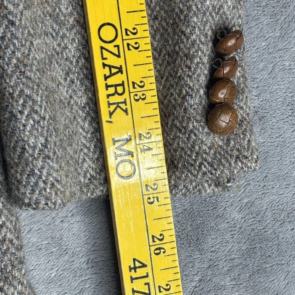 Hunting Horn Sport Coat Mens Fits 40R Gray Herringbone Tweed Wool Blazer Classic